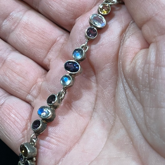 Sterling Silver NB Nicky Butler 925 Limited Edition Multi-Color Stone Bracelet - Picture 9 of 15